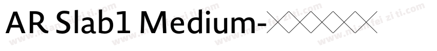 AR Slab1 Medium字体转换